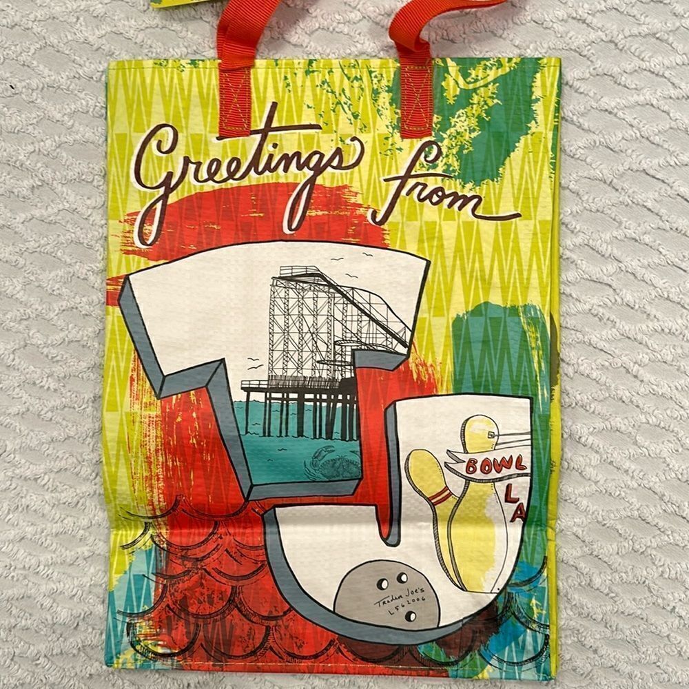 Trader Joe’s Plastic Reusable Shopping Tote Bag 6 Gallon New Jersey